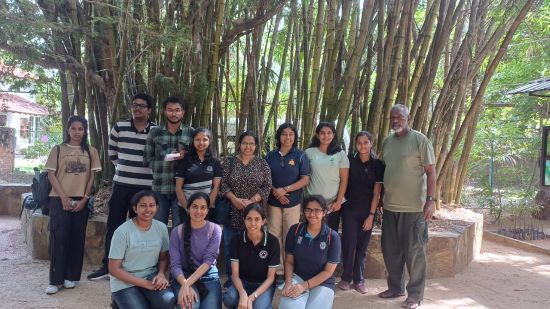 On July 16, 2025, Prof. Sudheera M. W. Ranwala from the Department of Plant Sciences, University of Colombo, visited the Lanka Mangrove Museum accompanied by a group of undergraduate students. The visit formed part of their academic exposure to wetland ecosystems and plant biodiversity, with a specific focus on mangrove environments.
