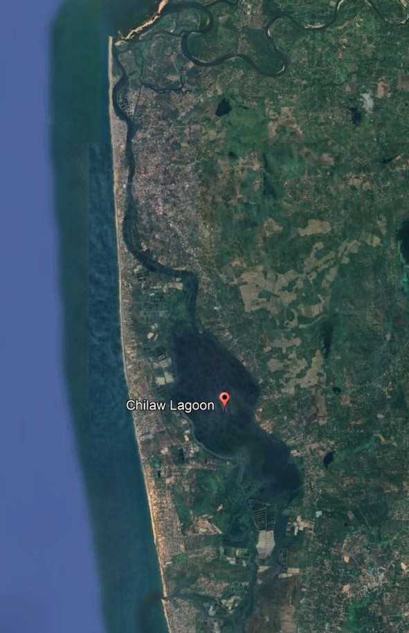 Map of Chilaw Lagoon
