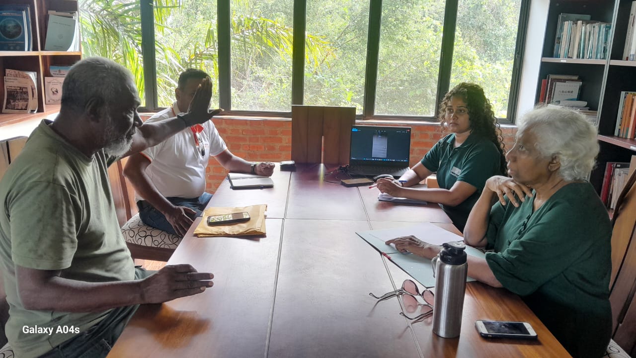 Dr. Leela Batuwaththage, Country Representative of Seacology, and Mr. Duminda Punchihewa from the Road Transport Authority (RTA) recently visited the Lanka Mangrove Museum and Learning Center. The visit aimed to assess the impact of the recent floods on the museum and to discuss the future direction and sustainability of this important conservation and education facility.