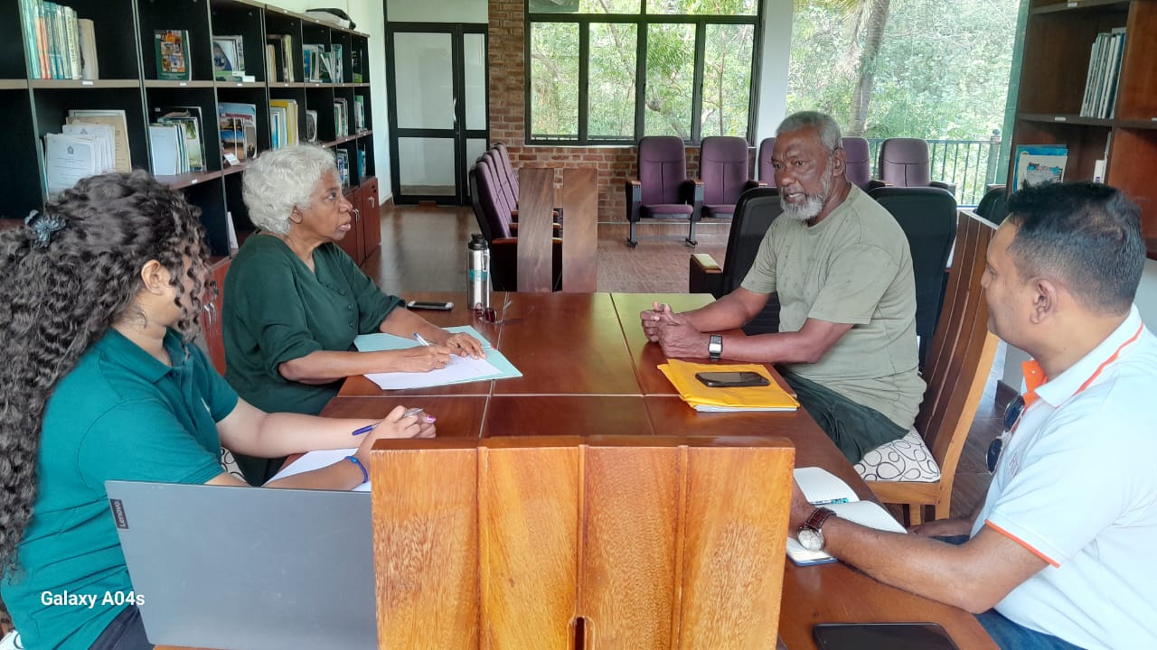 Dr. Leela Batuwaththage, Country Representative of Seacology, and Mr. Duminda Punchihewa from the Road Transport Authority (RTA) recently visited the Lanka Mangrove Museum and Learning Center. The visit aimed to assess the impact of the recent floods on the museum and to discuss the future direction and sustainability of this important conservation and education facility.