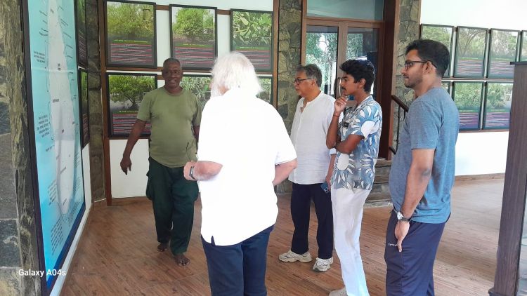 A group of visitors from Goa, India, visited the Lanka Mangrove Museum on 25 May 2026. During their visit, they explored the museum exhibits and learned about the importance of mangrove ecosystems and their role in coastal conservation. The visitors showed great interest in the educational displays and conservation initiatives carried out by the museum. They also gained valuable insights into the biodiversity of mangrove forests and the efforts being made to protect these unique environments in Sri Lanka.