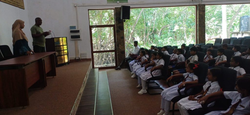 Students from Grades 4, 5, 10, and 11 of Madampe Muslim School visited the Lanka Mangrove Museum and Learning Center for an educational programme. During their visit, the students explored the museum exhibits, learned about the importance of mangrove ecosystems, biodiversity conservation, and environmental protection.