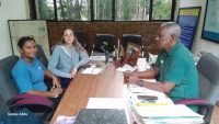 A doctoral research scholar from Canada, Ms. Katharina, together with a student from the Ocean University of Sri Lanka, visited the Sri Lanka Mangrove Museum and Learning Centre on June 12, 2026, to conduct an observational study focused on mangrove conservation and eco-tourism. The primary objective of the visit was to collect data and information for Ms. Katharina’s PhD research, which explores the relationship between mangrove ecosystem conservation and sustainable eco-tourism development. Working in collaboration with the Ocean University of Sri Lanka, the research aims to identify effective ways of protecting mangrove habitats while promoting environmentally responsible tourism opportunities.