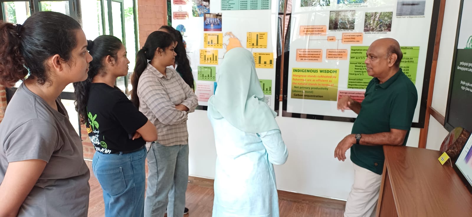 Students from the Ocean University of Sri Lanka visited the Lanka Mangrove Museum & Learning Center on 15 June 2026 as part of an educational field study. The group was accompanied by Professor Roshan Perera.